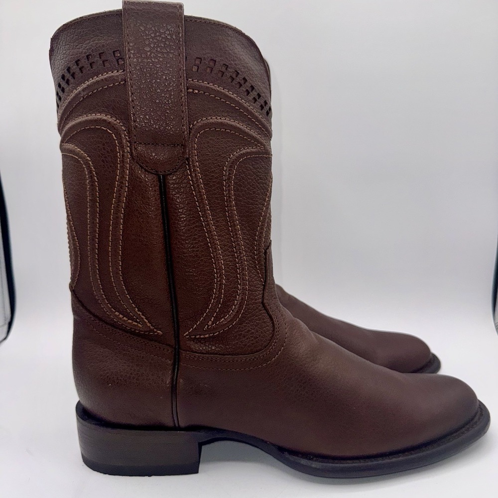 Wild‎ West Roper Boots Men's Size 9 EE Wide Brown Cowhide Leather - Picture 15 of 16